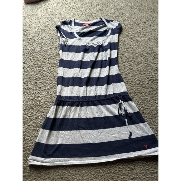 American Eagle Outfitters Women Vintage Striped Drawstring Dress Sz S/P - Picture 1 of 4